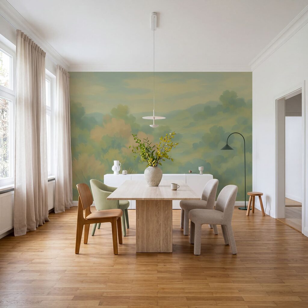 Valle verde in pastello — ambiente 2