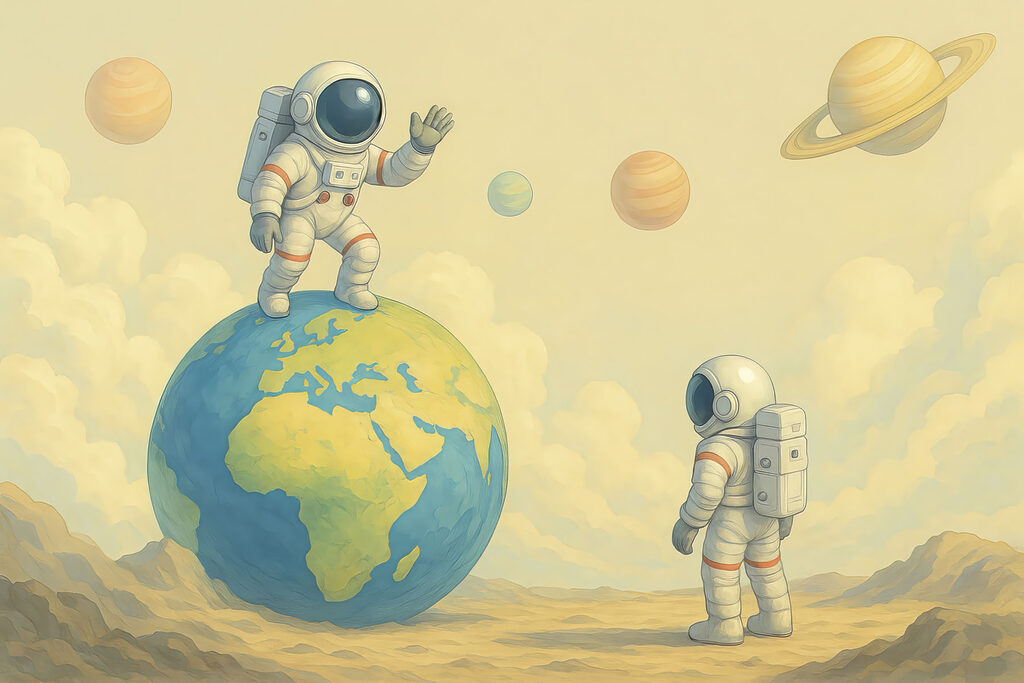 Astronauti incontrano la Terra — design completo