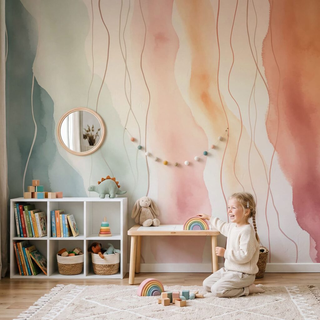 Strisce pastello ondulate — ambiente 2
