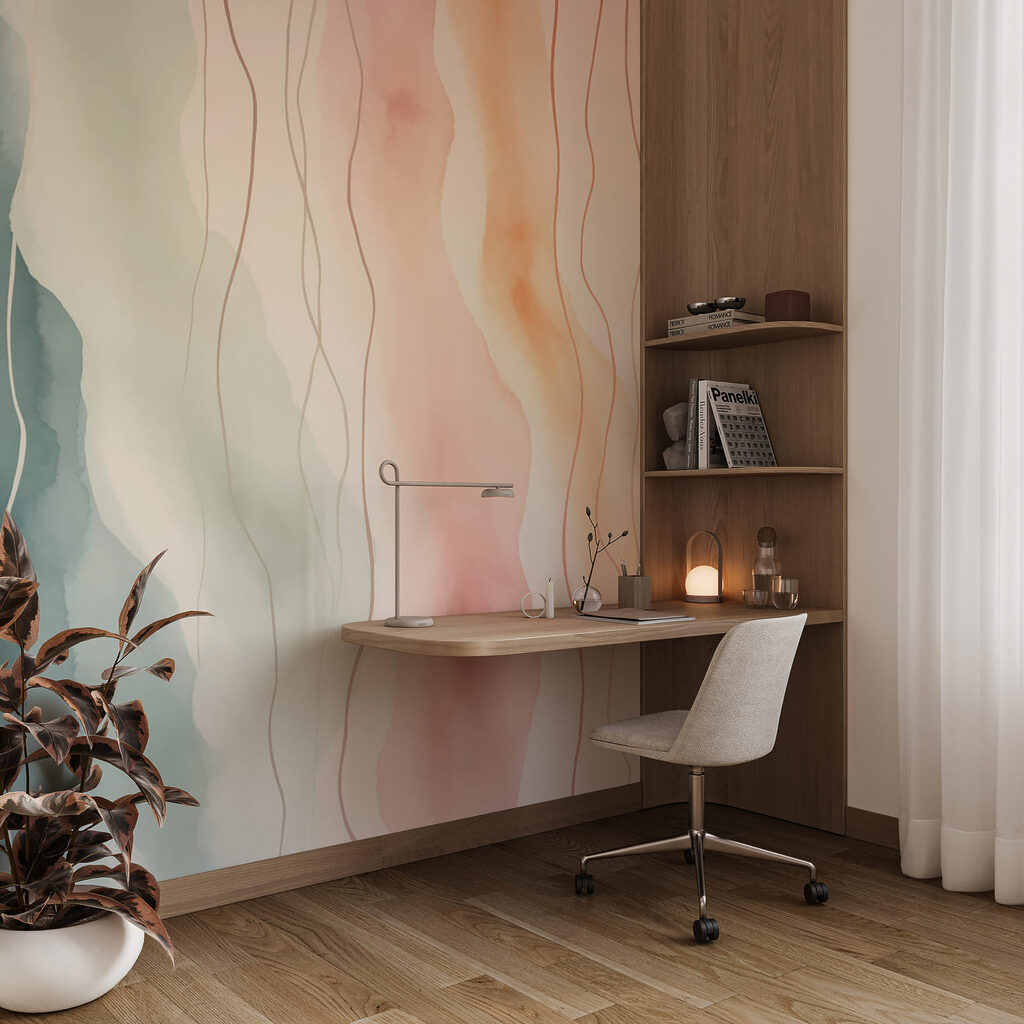 Strisce pastello ondulate — ambiente 3