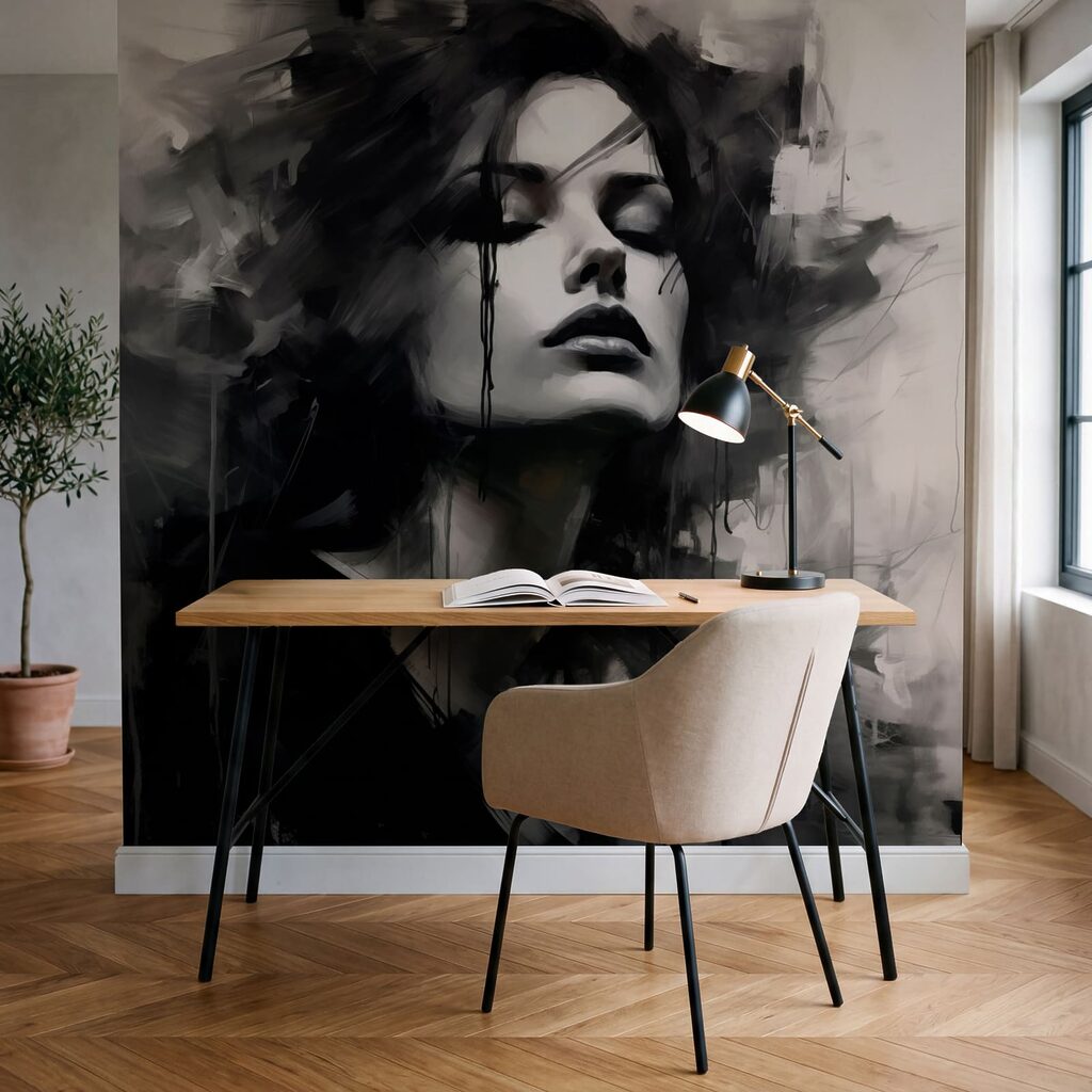 Volto in colata nera — ambiente 3