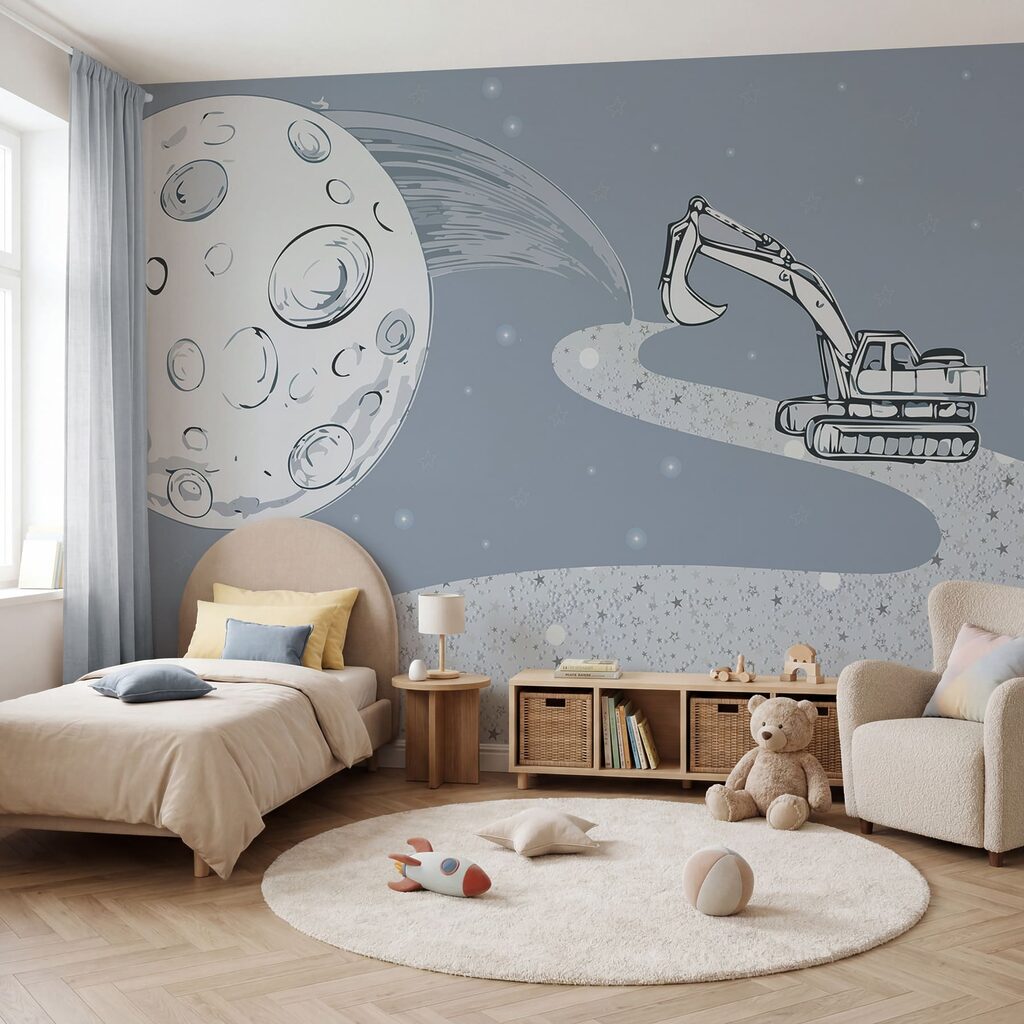 Escavatore su strada lunare — ambiente 2