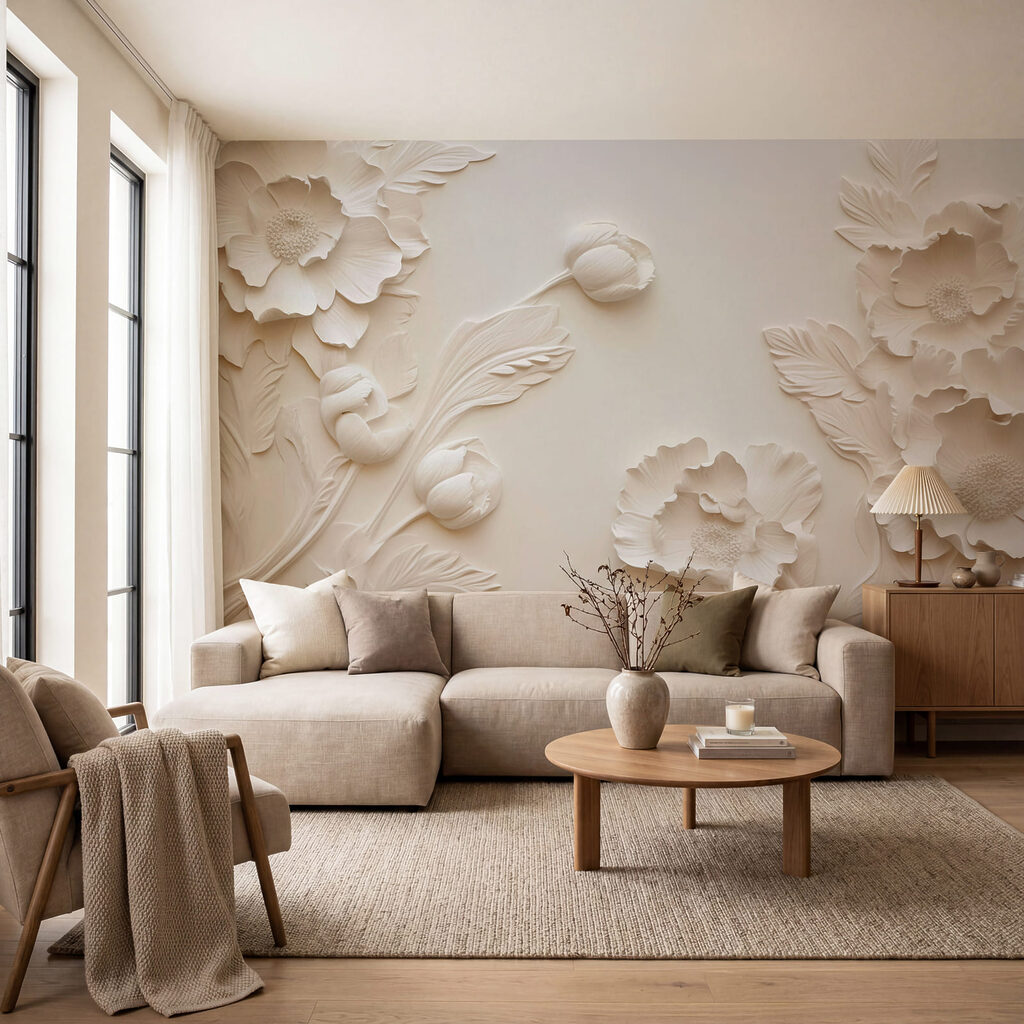 Fiori bianchi ai margini in un ambiente