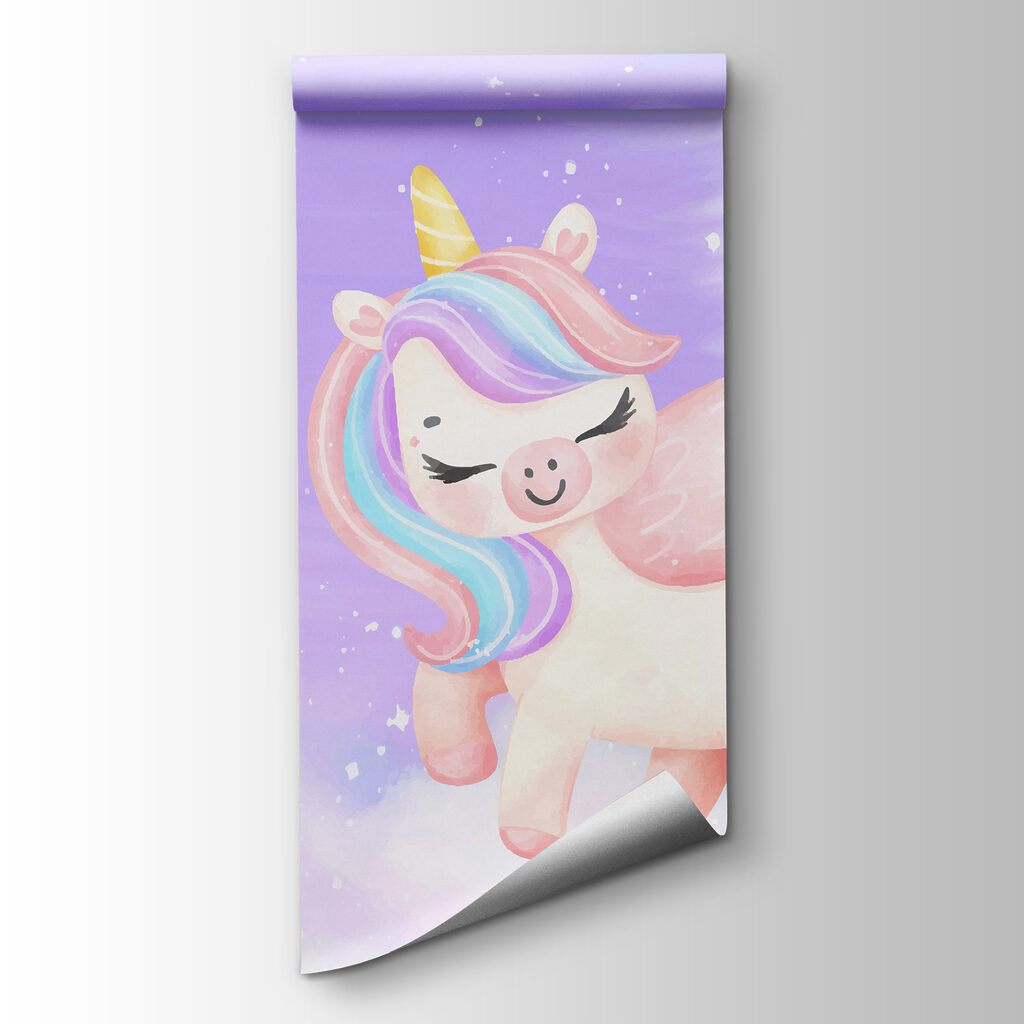 Unicorni in giardino pastello — vista del prodotto