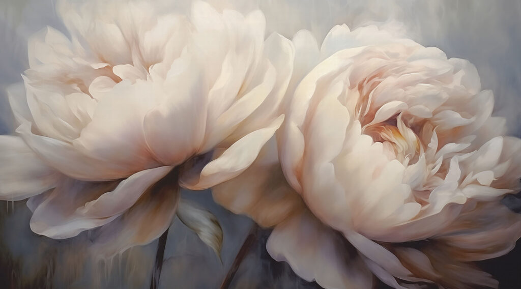 Fiori grandi al tramonto — design completo