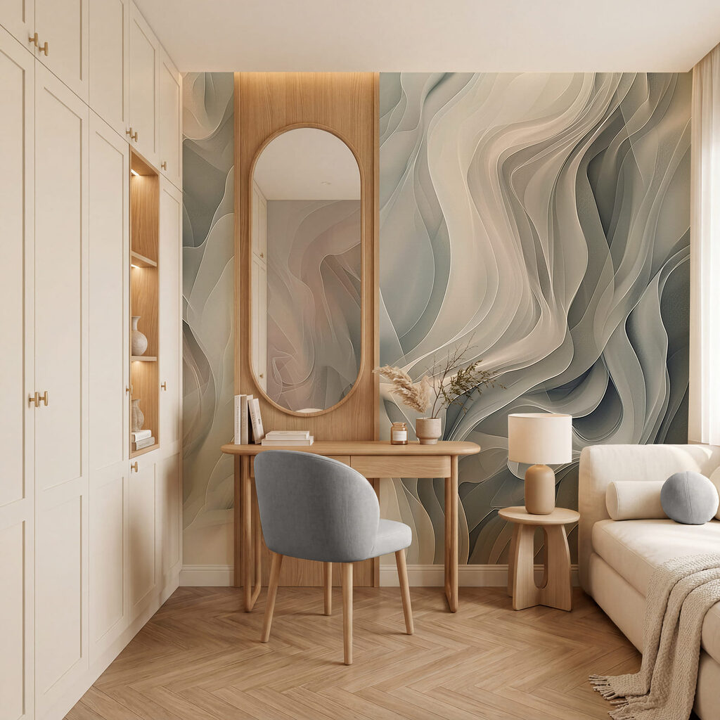 Pieghe color pesca — ambiente 2