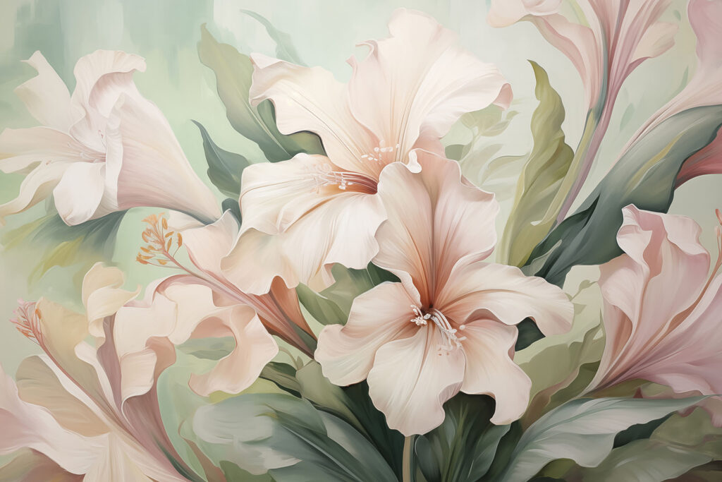 Fiori rosa e verde — design completo