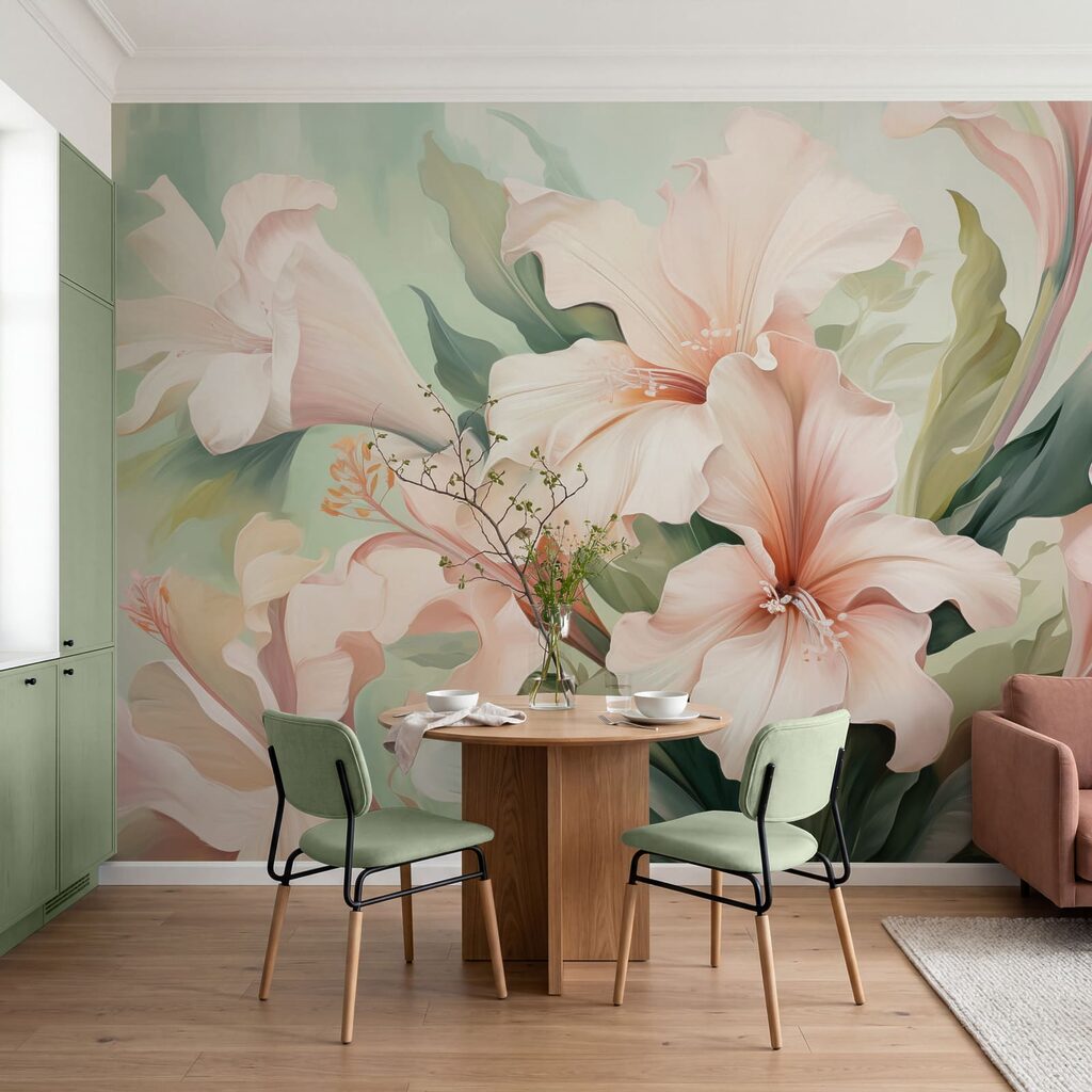 Fiori rosa e verde — ambiente 3