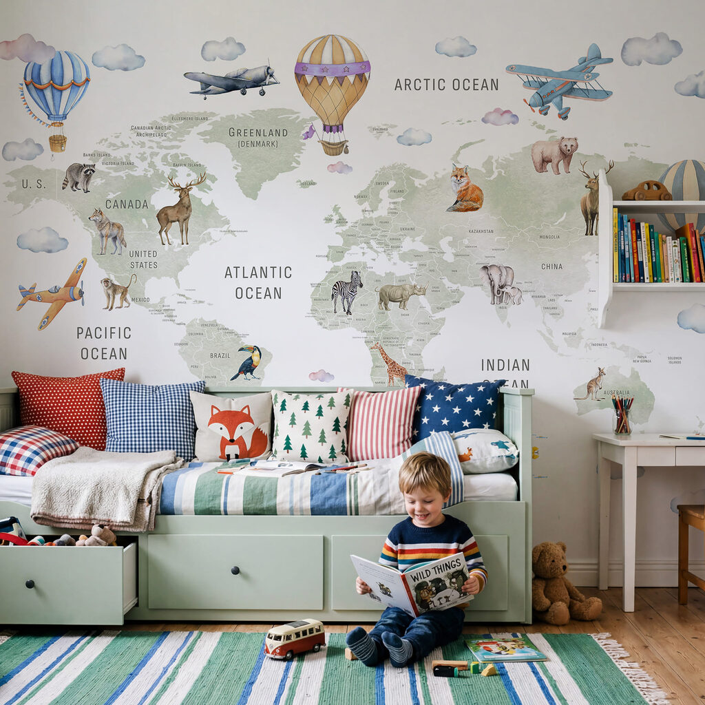 Mappa con mongolfiere — ambiente 1