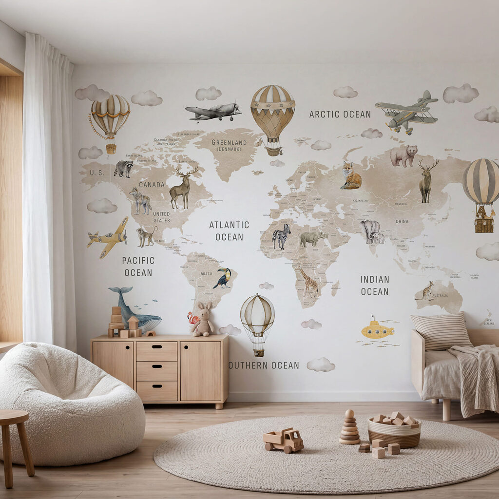 Mappa con mongolfiere — ambiente 1