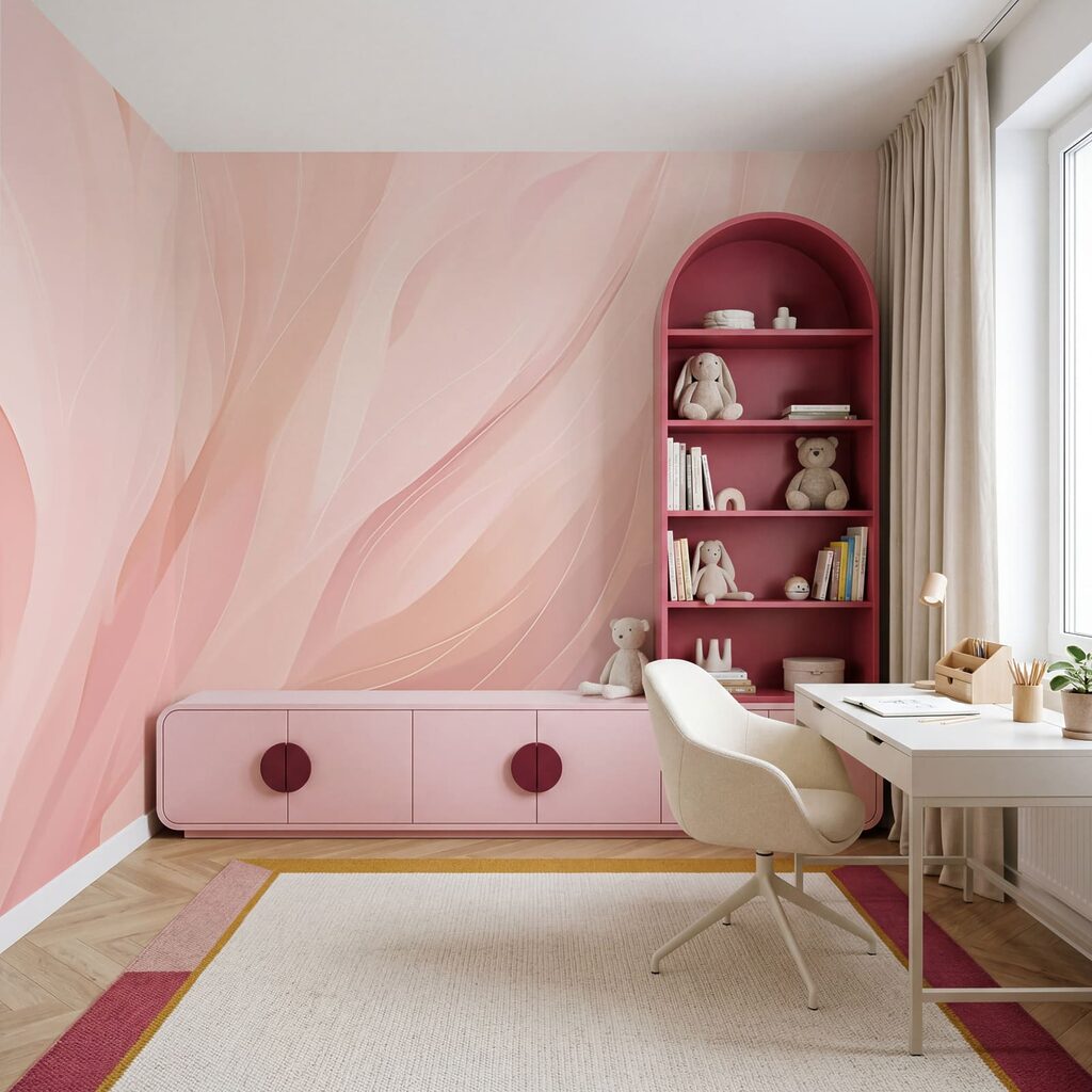 Strisce rosa come piume — ambiente 3