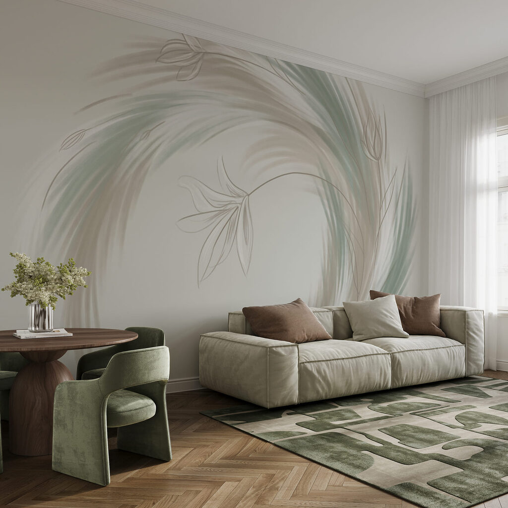 Foglie verdi in spirale — ambiente 2