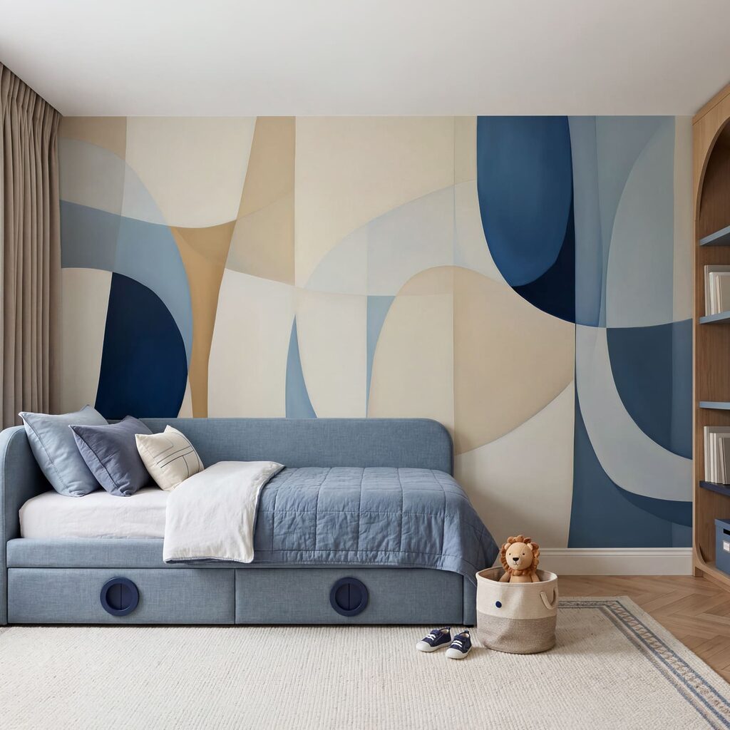 Archi blu su crema — ambiente 3