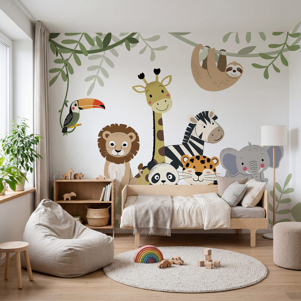 Animali in cerchio verde — ambiente 2