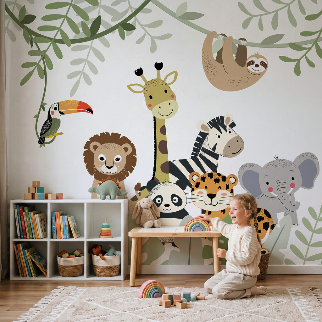 Animali in cerchio verde — ambiente 3