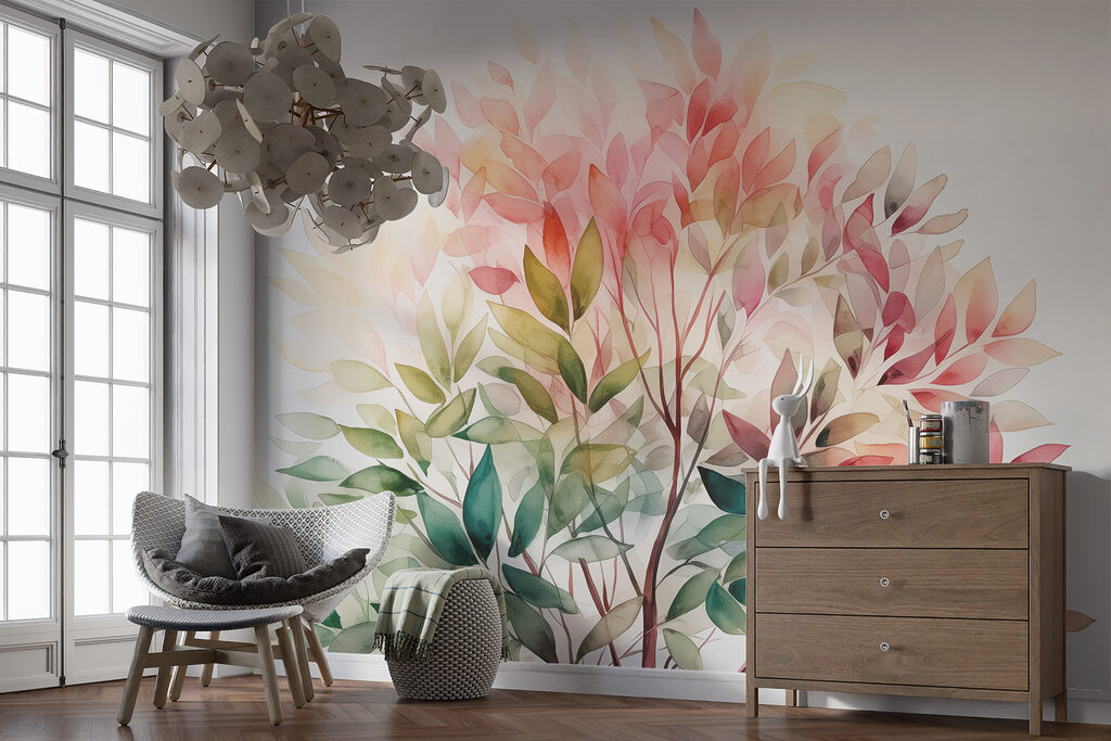 Foglie rosa e verdi — ambiente 2