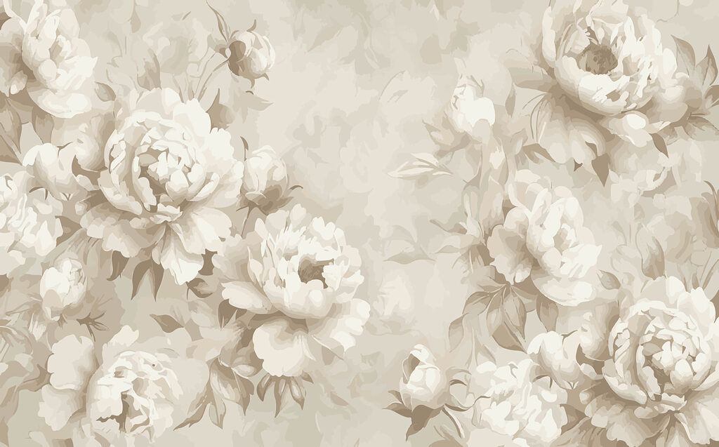 Fiori bianchi su sabbia — design completo