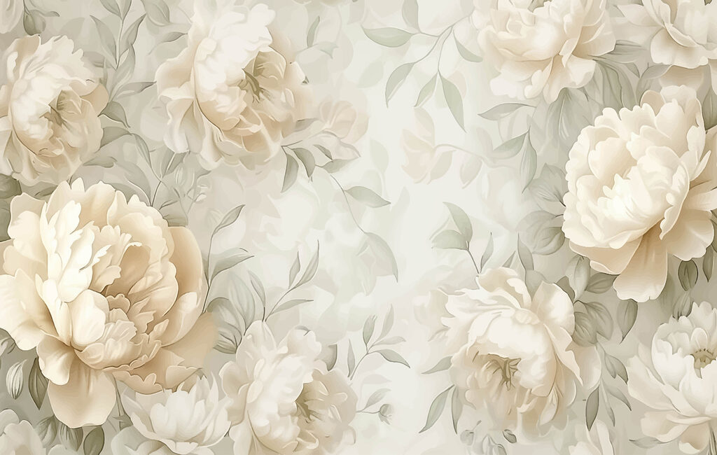 Peonie chiare — design completo