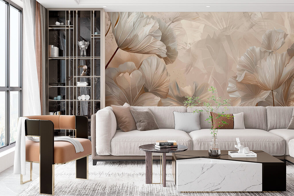 Fiori in toni sabbia — ambiente 2