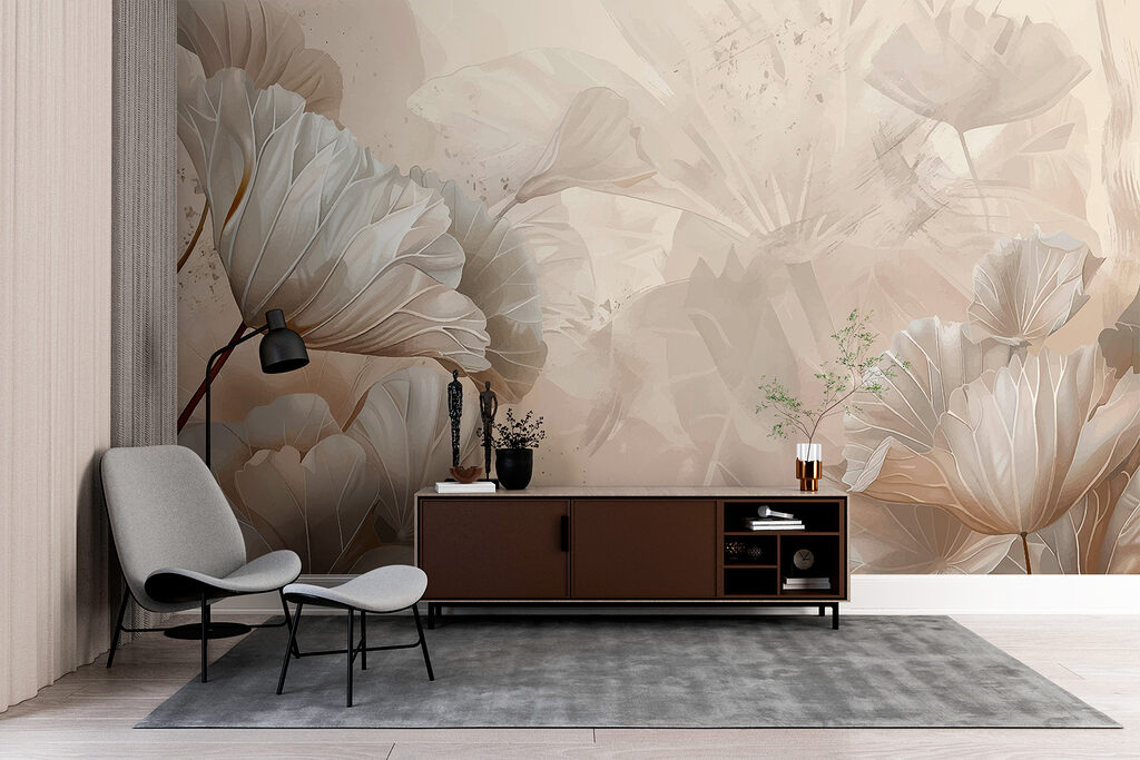 Fiori in toni sabbia — ambiente 3