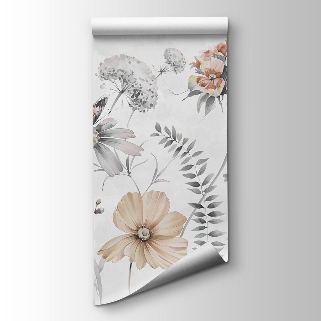 Fiori rosa con farfalla — vista del prodotto