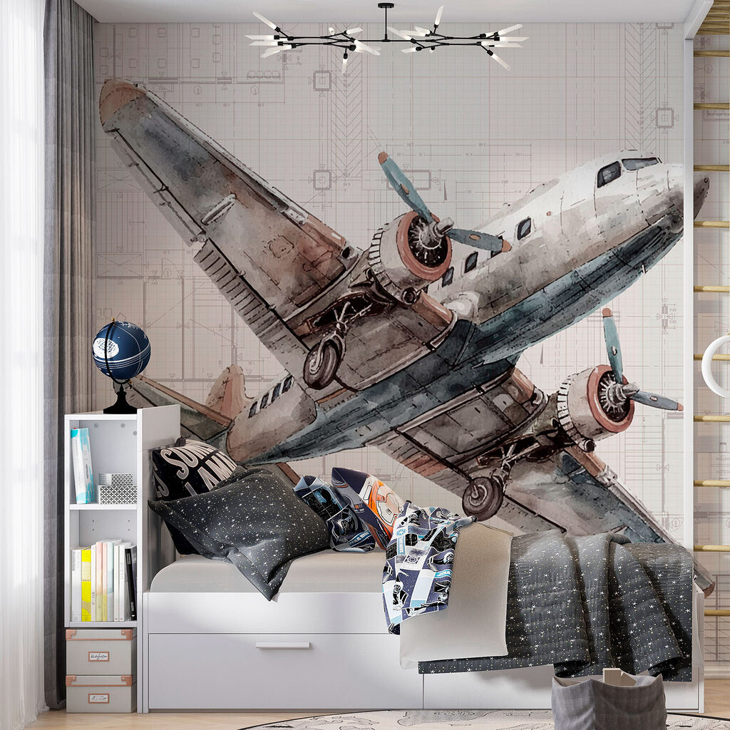 Vecchio aereo a elica — ambiente 2