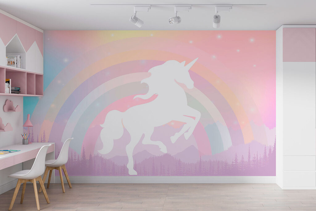 Unicorno davanti all’arcobaleno — ambiente 1