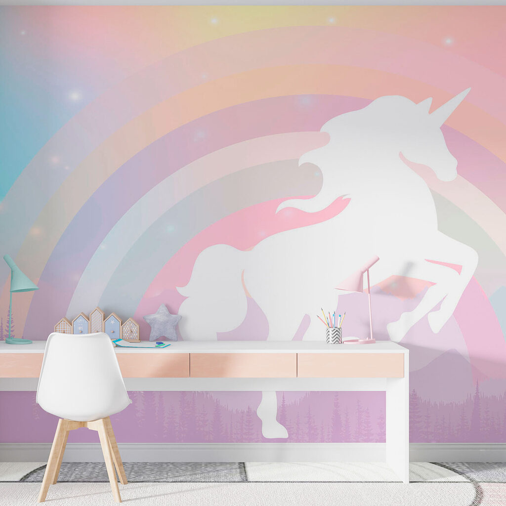 Unicorno davanti all’arcobaleno — ambiente 2