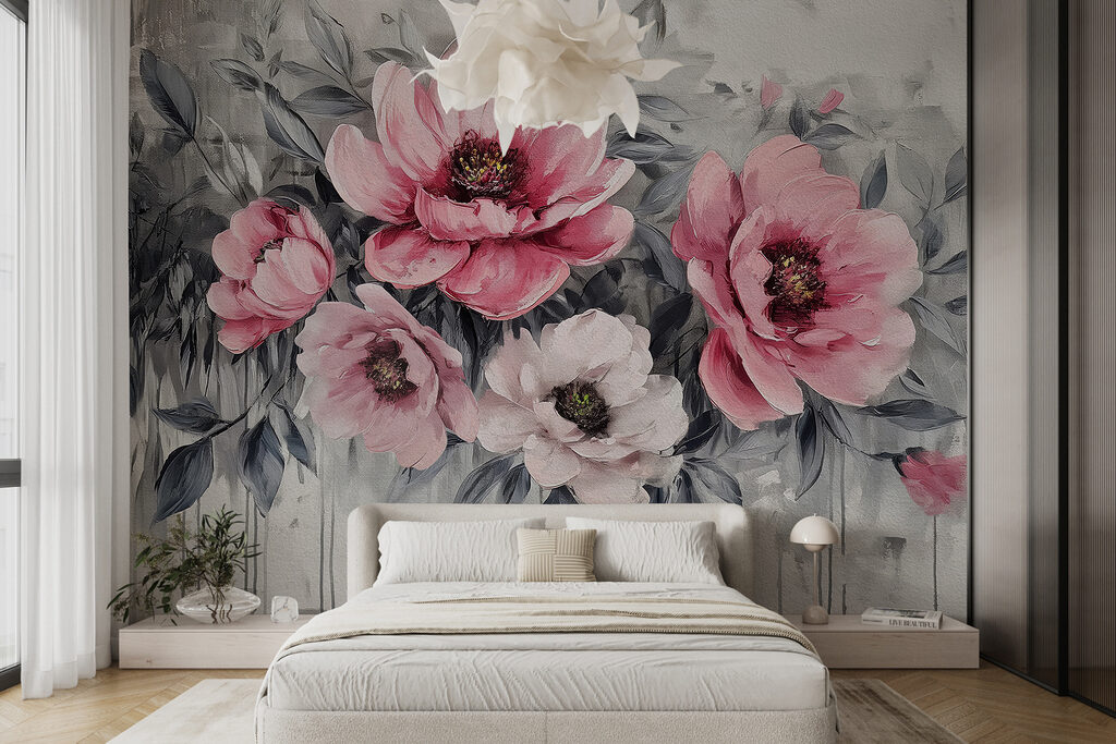Fiori sopra vernice colata — ambiente 1