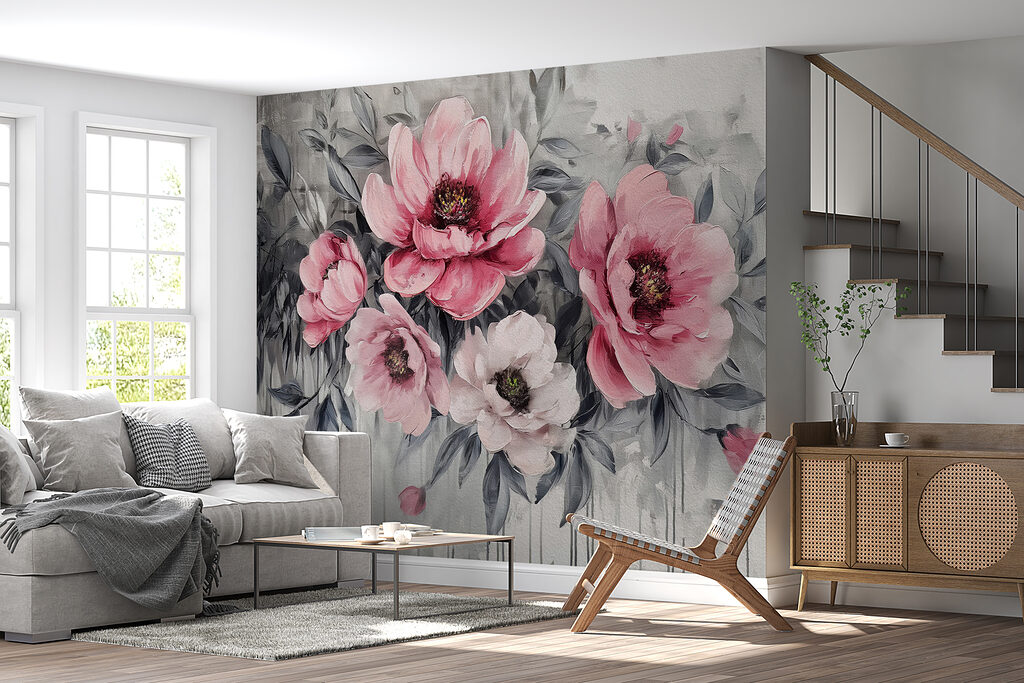 Fiori sopra vernice colata — ambiente 3