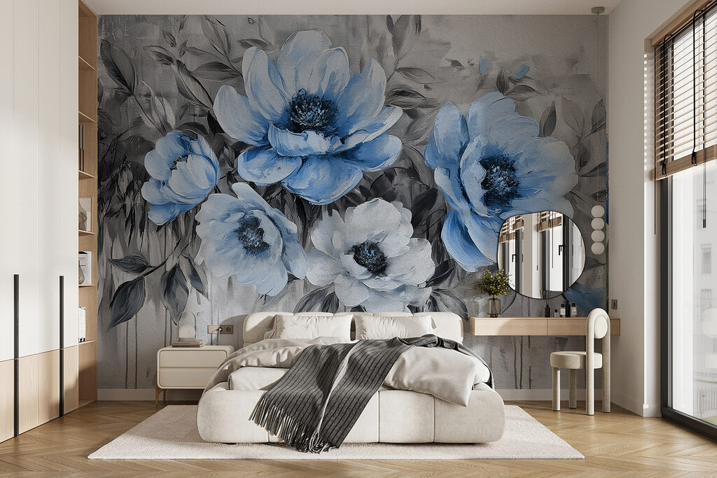 Fiori sopra vernice colata — ambiente 1