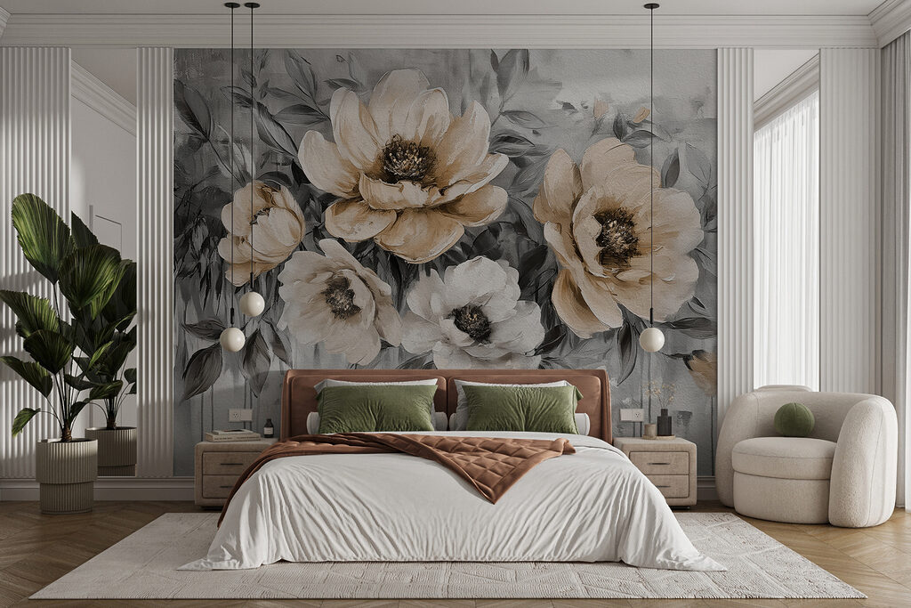 Fiori sopra vernice colata — ambiente 2