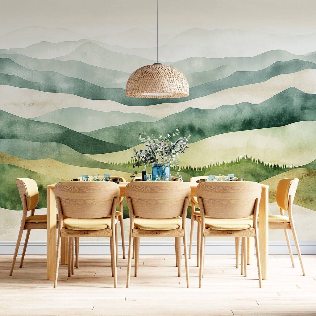 Colline ondulate ad acquerello — ambiente 2