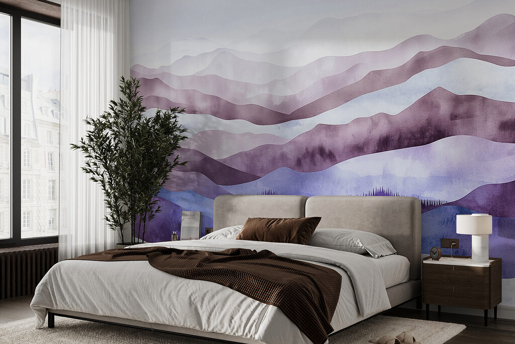 Colline ondulate ad acquerello — ambiente 3