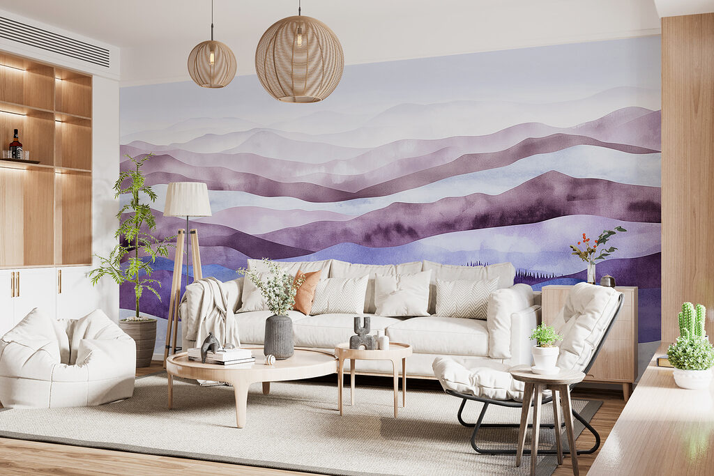 Colline ondulate ad acquerello — ambiente 4