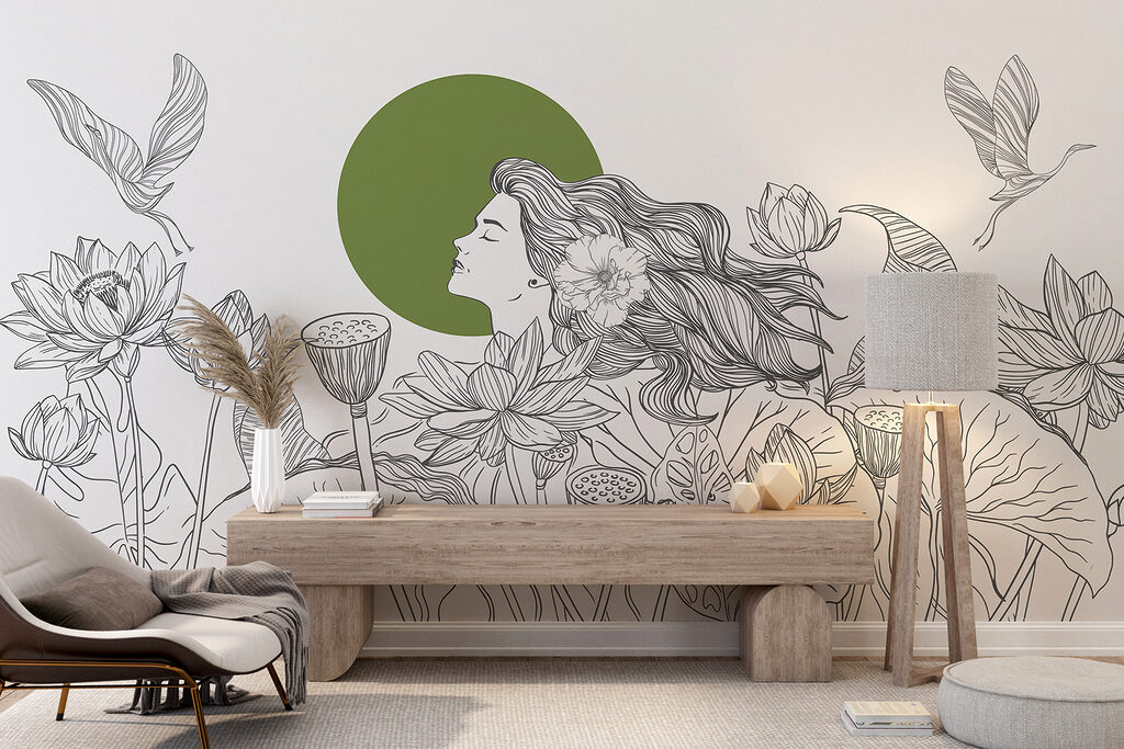 Linee nere e uccelli — ambiente 4