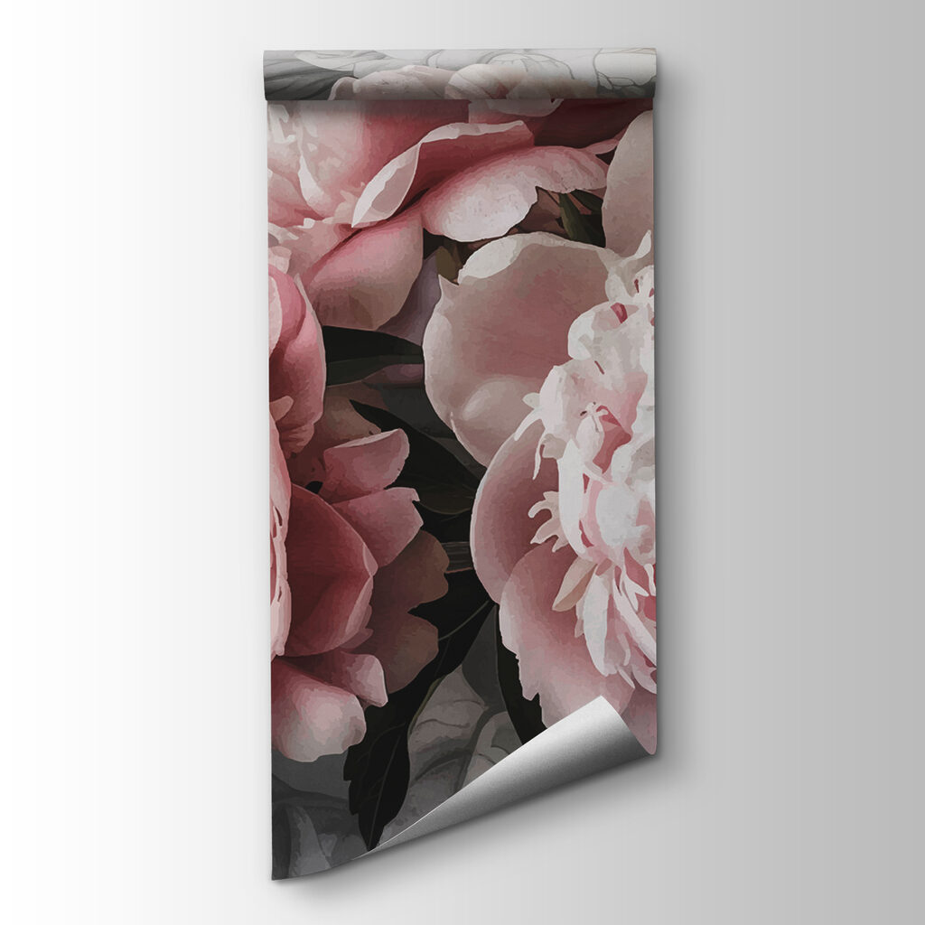 Fiori rosa su verde — vista del prodotto