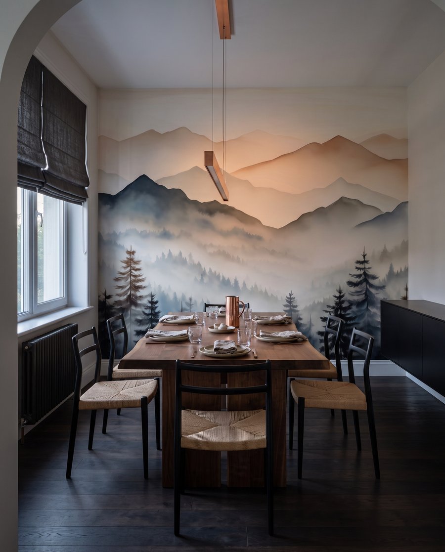 Pini sotto cime salmone — ambiente 7