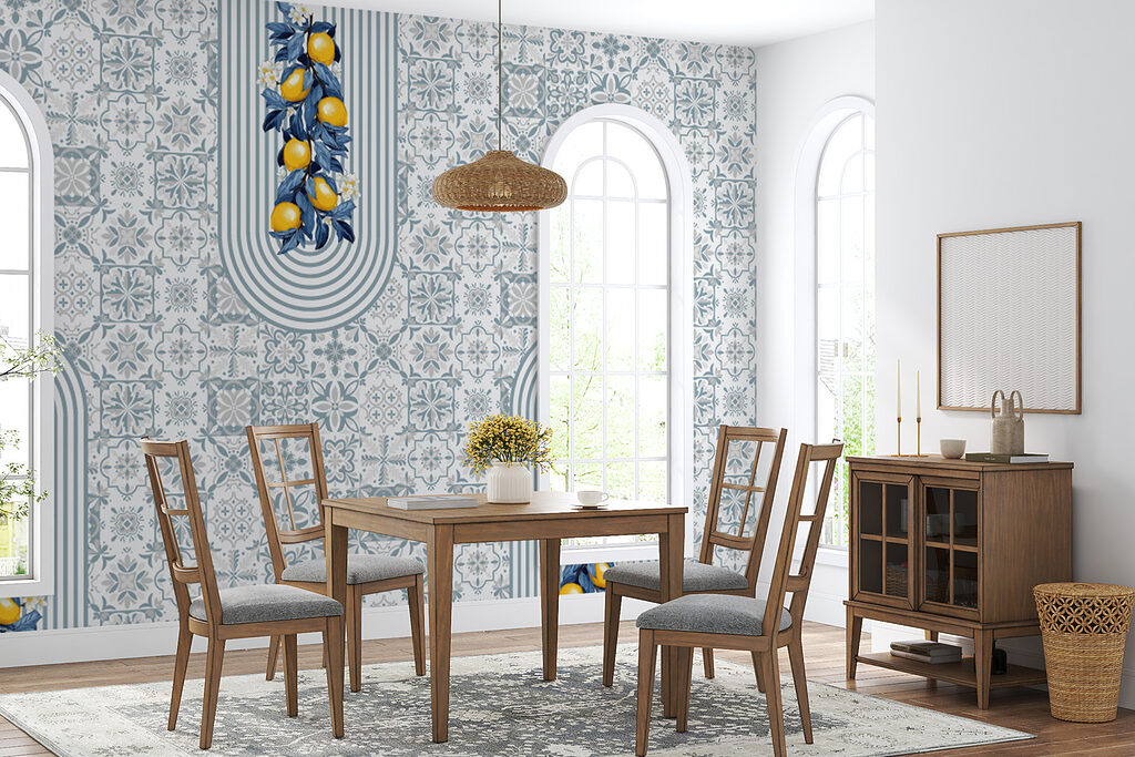 Limoni tra piastrelle blu — ambiente 4