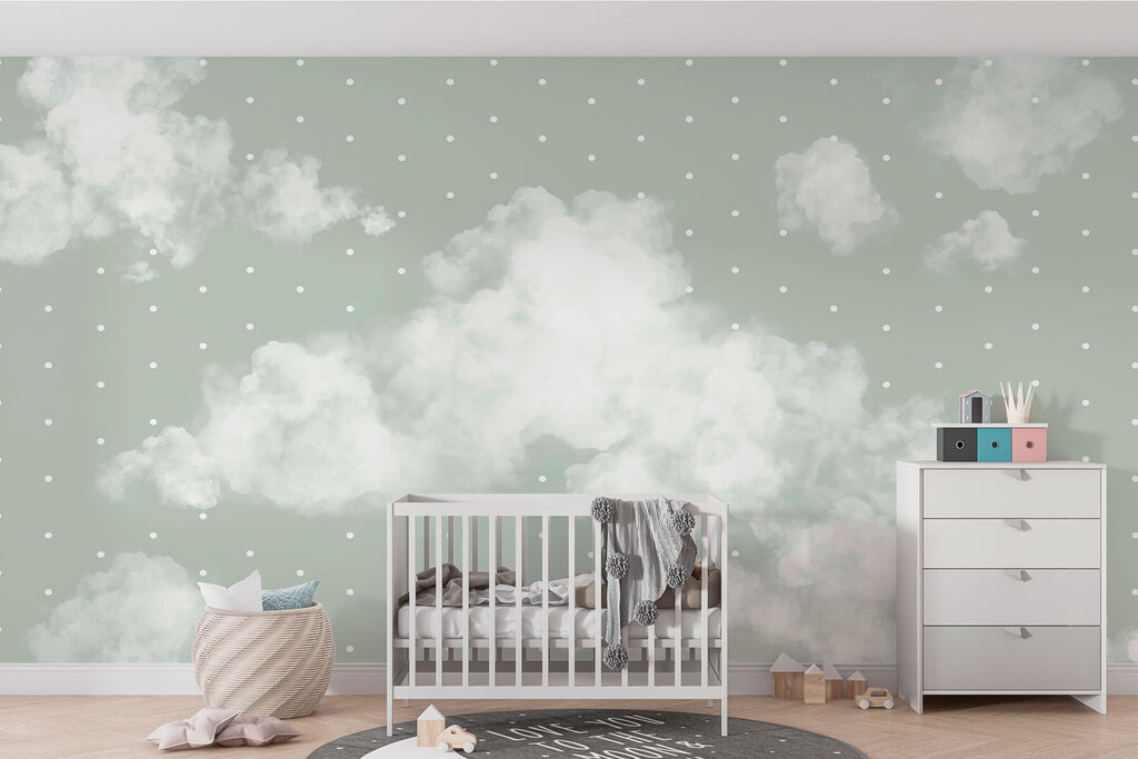 Nuvole e piccole stelle in un ambiente