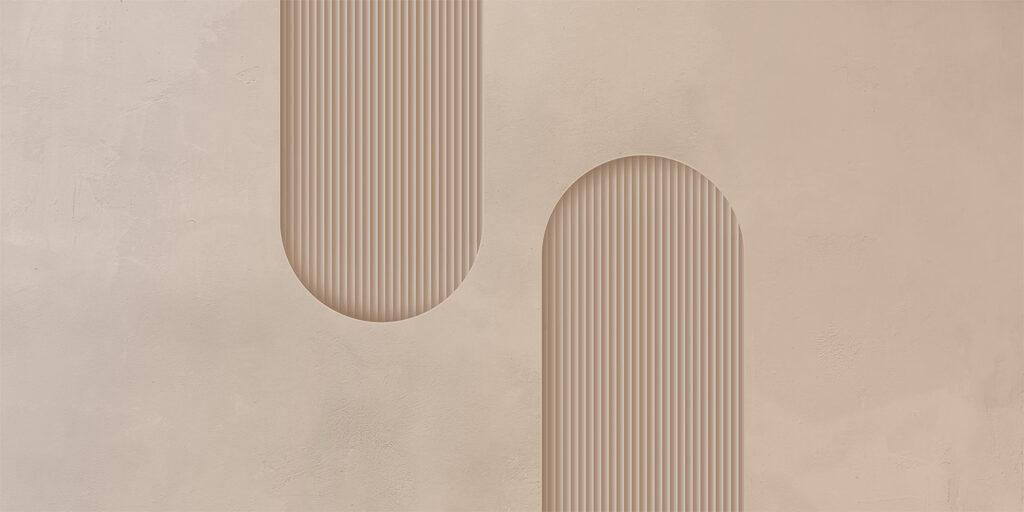Due bande curve scanalate — design completo