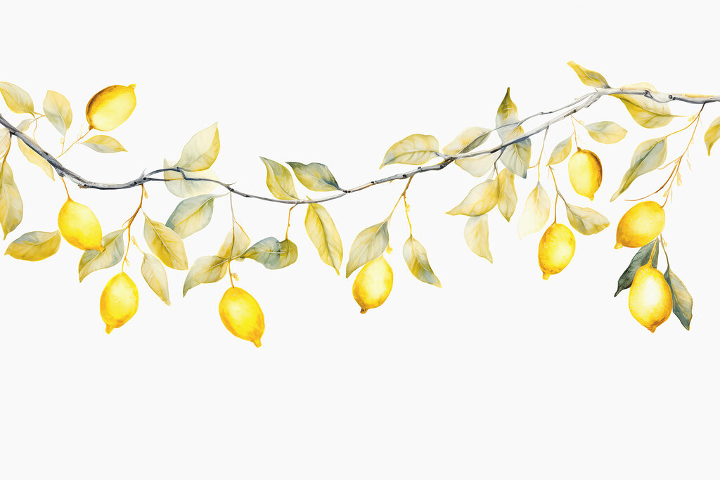 Limoni lungo la ghirlanda — design completo