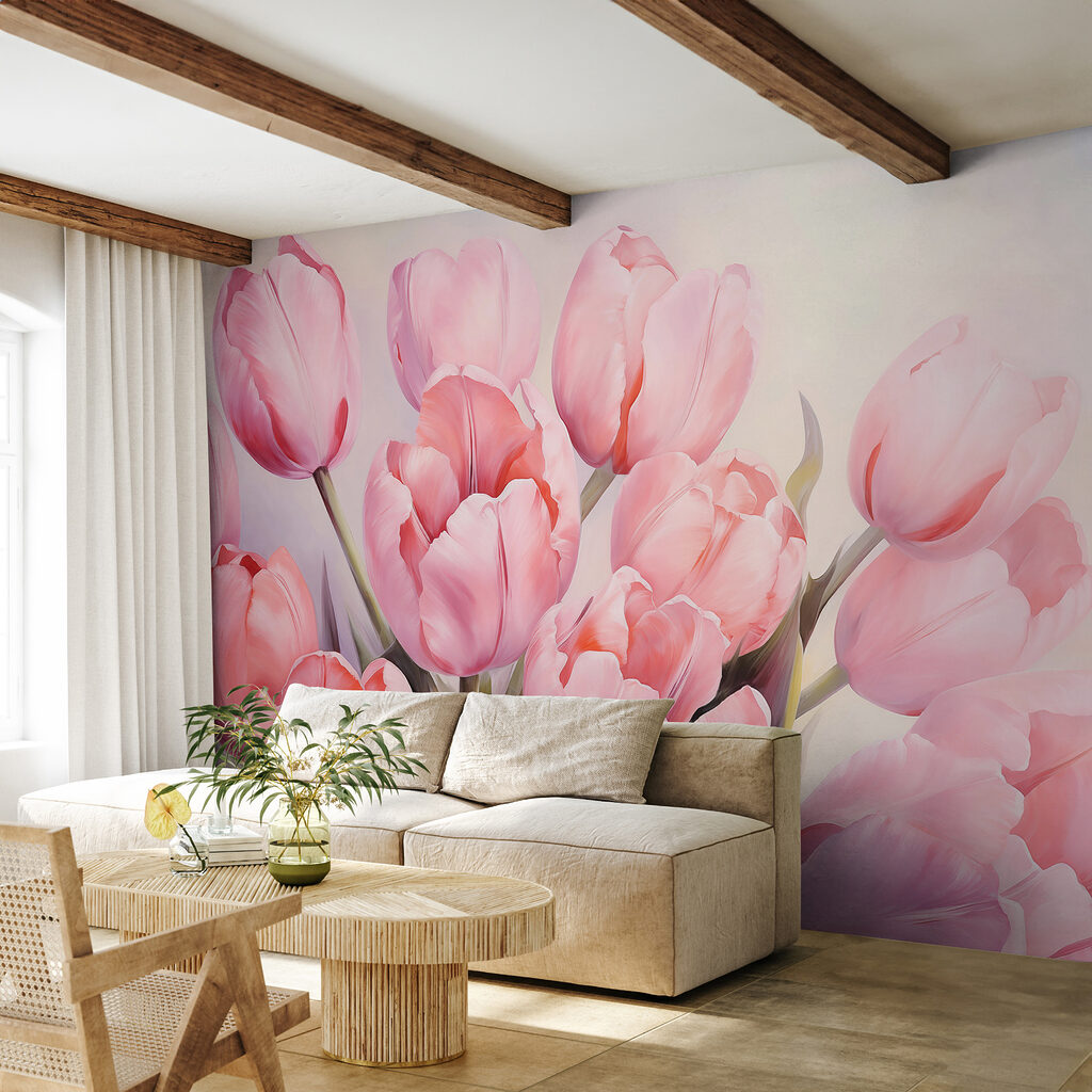 Tulipani rosa fitti — ambiente 2