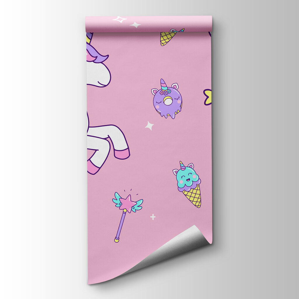 Unicorno tra dolcetti rosa — vista del prodotto