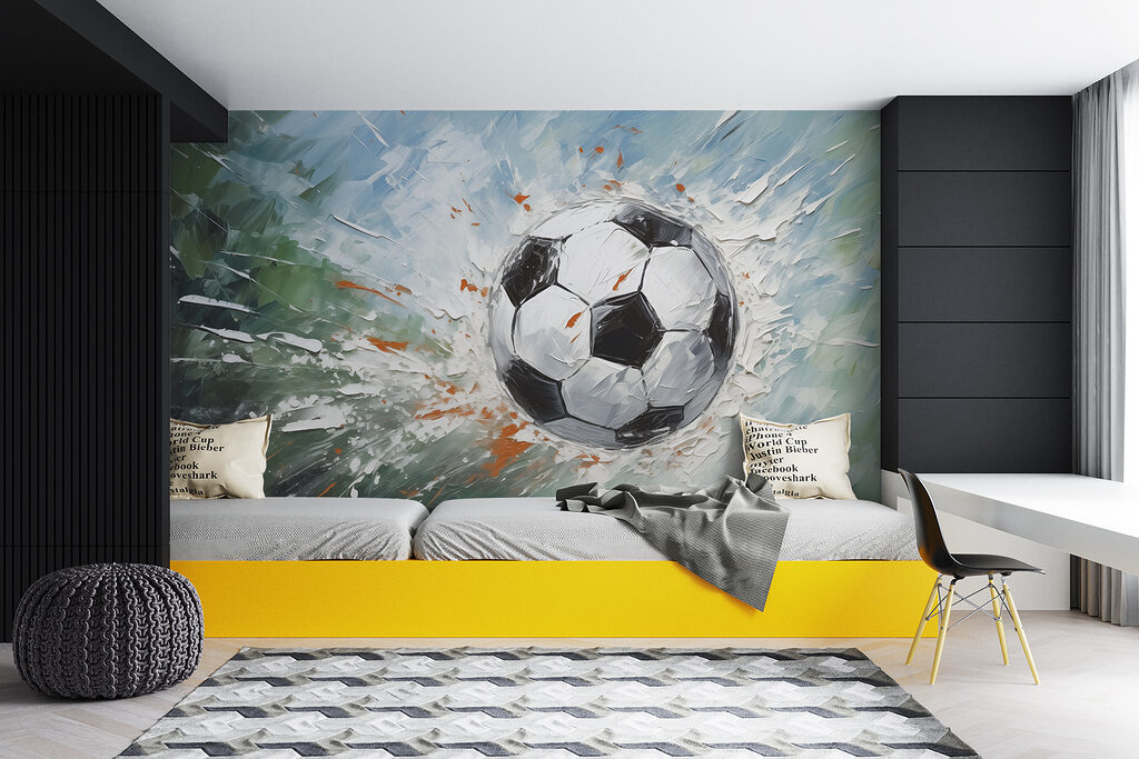 Pallone tra pennellate — ambiente 2