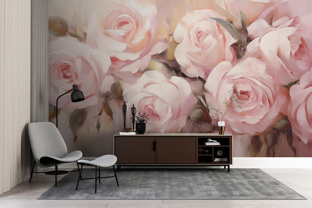 Rose di pennellate morbide — ambiente 2