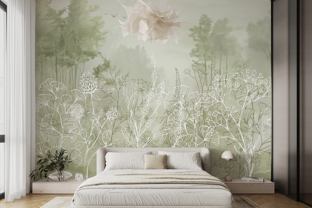 Fiori bianchi sul bosco — ambiente 1