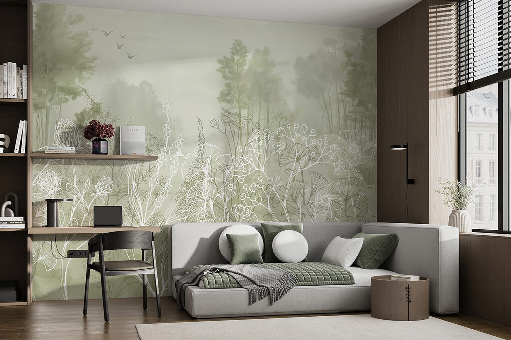 Fiori bianchi sul bosco — ambiente 3