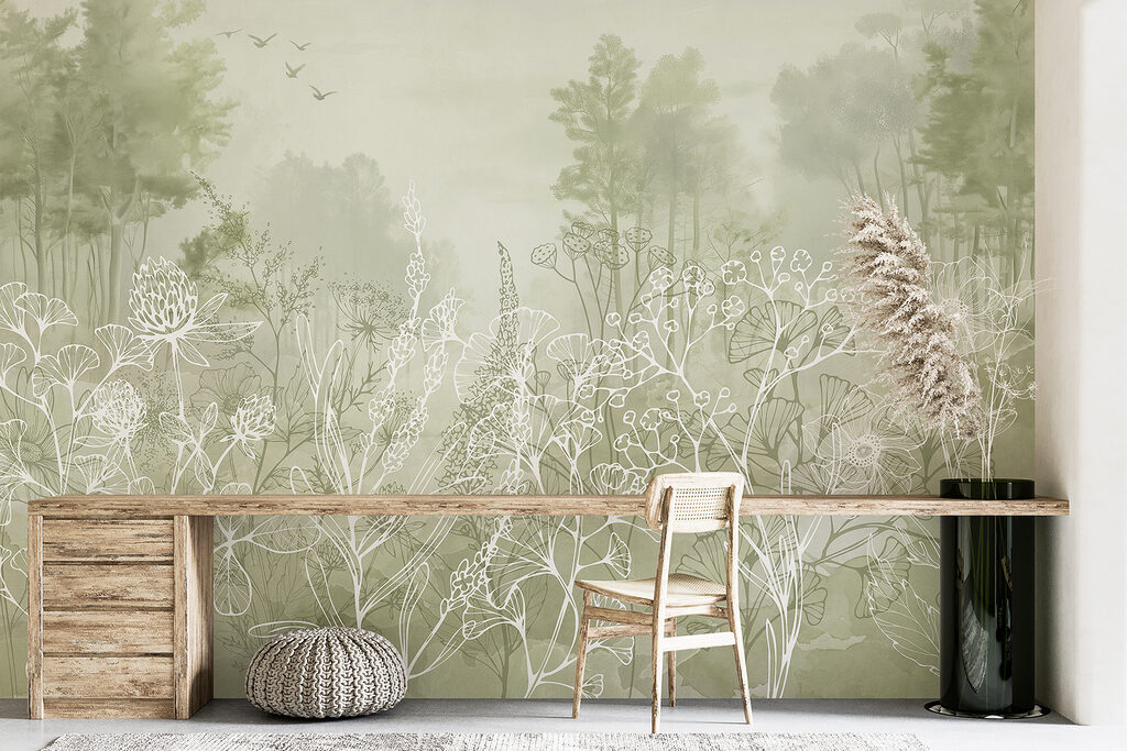 Fiori bianchi sul bosco — ambiente 4
