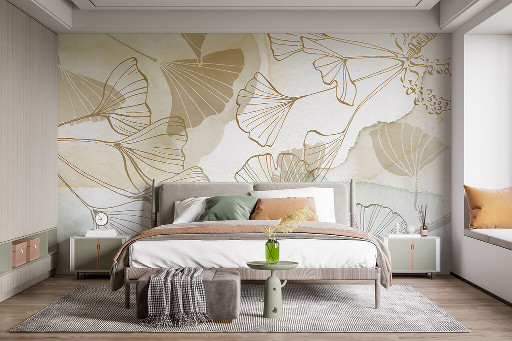 Ginkgo a contorno dorato — ambiente 3